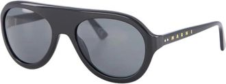 Retro Superfuture Stoere Zwarte Aviator Zonnebril - Heren - Zonnebrillen - Zwart - ONE Size - Accessoires