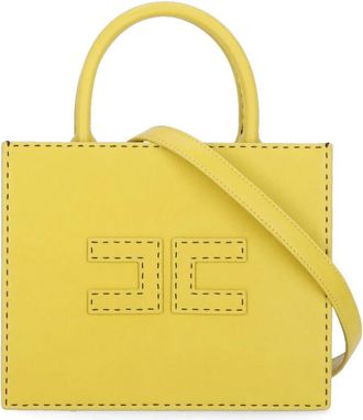 Elisabetta Franchi Handbags, female, Yellow, Size: ONE SIZE Yellow Handle Bag