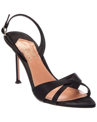 Aquazzura Alex 85 Satin Slingback Sandal
