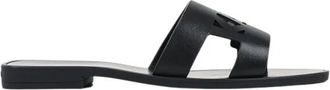 Karl Lagerfeld Slippers van Leer - Dames - Sandalen - Zwart - 36 EU - Leer - Schoenen