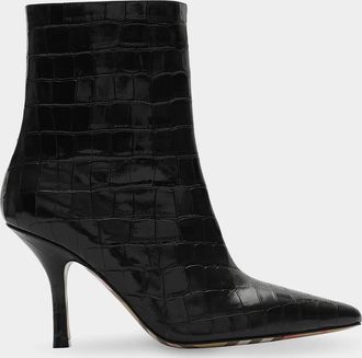 Burberry Dame 90MM Crocodile-Embossed-Leather Ankle Boots