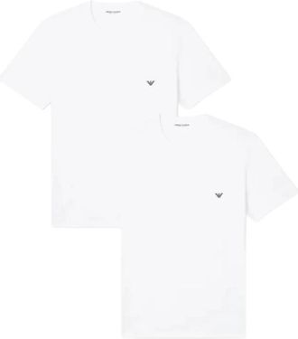 Emporio Armani Signature T shirt - Heren - T-shirts - Wit - XS - Tops