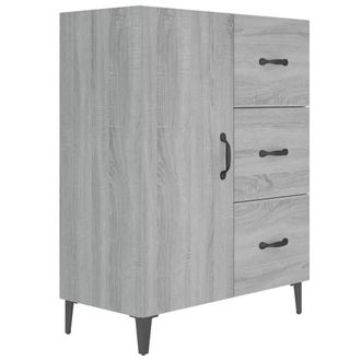 Berkfield Home Sideboard Grey Sonoma 69.5x34x90 cm Engineered Wood