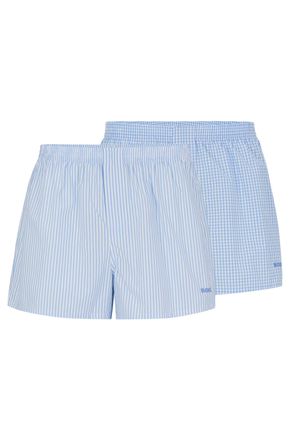 HUGO BOSS Pyjamashorts BOSS Boxer CW 2P, Herren, Gr. XL, N-Gr, blau (open blau 470), Web, Obermaterial: 100% Baumwolle, bequem normal, Hosen Pyjamashorts, elast