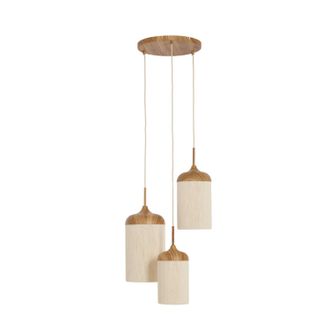 Light & Living Light & Living - L&aacute;mpara Colgante - Danialo - Natural - Madera