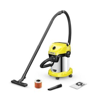 Karcher Aspirador De Agua Y Polvo Inal&aacute;mbrico Wd 3-18 S V-17/20 - Acero - 17 L - Amarillo