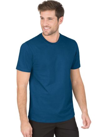 Trigema T-Shirt TRIGEMA TRIGEMA T-Shirt aus 100% Biobaumwolle, Herren, Gr. L, blau (saphir, c2c), 100% Baumwolle (Bio-Baumwolle kbA), Basic, Shirts T-Shirt
