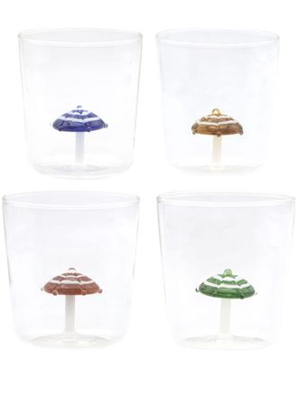 See U Soon 3D-detail tumbler glasses (set of four) - Toni neutri