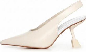 Cesare Gaspari Scarlet Edge Slingback Hakken - Dames - Pumps - Wit - 41 EU - Leer - Schoenen