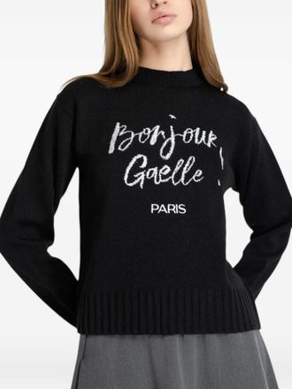 Gaëlle Paris embroidered sweater - Zwart
