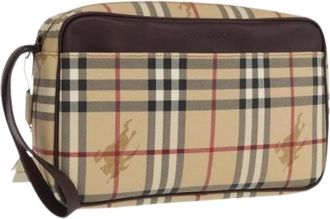 Burberry Pre-owned Clutches, female, Beige, Size: ONE SIZE Pre-owned Vintage Clutch Bag