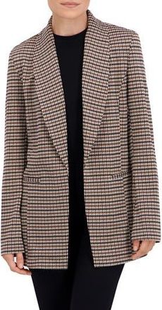 Ookie & Lala Plaid Shawl Collar Blazer in Black/Camel at Nordstrom Rack, Size X-Small