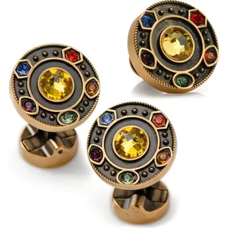 Cufflinks Inc. Infinity Stones Cuff Links & Lapel Pin Set in Gold at Nordstrom