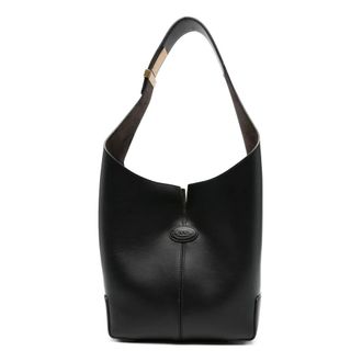 Tod's Tods, Shoulder Bags, female, Black, Size: ONE SIZE Flap Detail Shoulder Bag