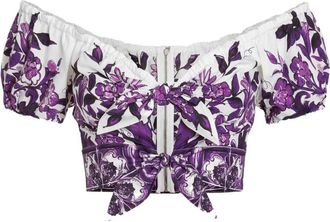 Dolce & Gabbana Blusa Con Stampa Maioliche-Donna