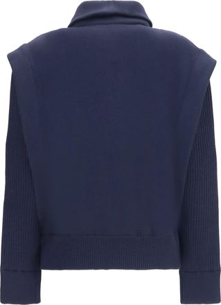 Giorgio Armani Womens Padded Virgin Wool Bomber Jacket Outer Space