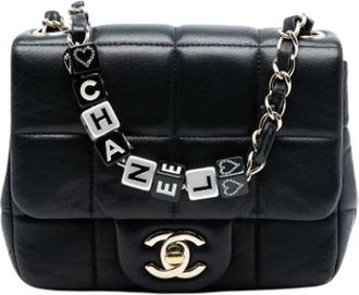 Chanel Pre-owned Quilted Crossbody Bag - Dames - Vintage Schoudertas - Zwart - ONE Size - Leer - Vintage