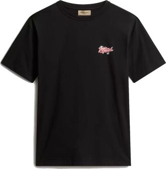 Woolrich Cotton Emblem Tee - Heren - T-shirts - Zwart - S - Katoen - Tops