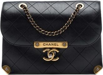 Chanel Pre-owned Flap Shoulder Bag - Dames - Vintage Schoudertas - Zwart - ONE Size - Leer - Vintage