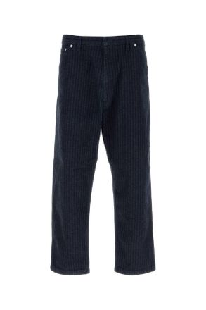 Prada Mens Embroidered Denim Jeans - Dark Blue Cotton - Size Medium