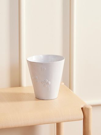 Astier De Villatte Vaso In Ceramica Flower - Bianco