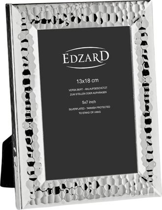 Edzard 2er-Set Hochwertiger Fotorahmen Gubbio Fotoformat 13 x 18 cm, edel versilbert & anlaufgeschützt