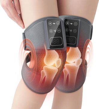 OEM 1 Par De Aparatos De Masaje Draadloze Knie Con Vibrerende Verwarming Voor Pijnverlichting, Elektrische Verwarmende Knieband Con 5 Verwarmingslevels Y 