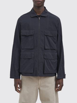 Christophe Lemaire Giacca-camicia utility in misto cotone con tasche a toppa e zip
