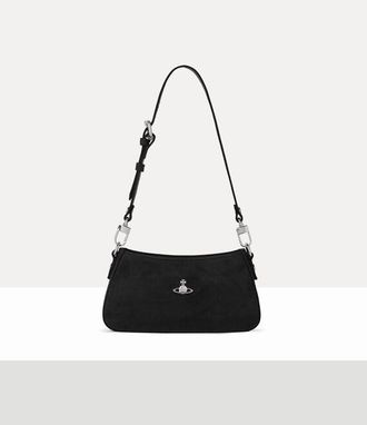 Vivienne Westwood Tasha Shoulder Phone Bag Leather Black