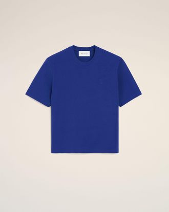 Ami Blue cotton t-shirt with embossed Ami de Coeur Blue - XXXL - Unisex