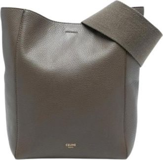 Celine Pre-owned Bucket Bags, female, Brown, Size: ONE SIZE Pre-owned Small Seau Sangle Bag