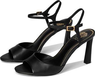 Vince Camuto Lilah Ankle Strap High Heel Sandal Womens Sandals Black : 8.5 M, Leather