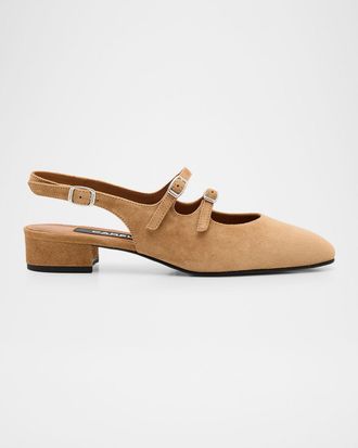 Carel Peche Suede Mary Jane Pumps