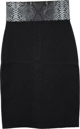 Christopher Kane Black snake-textured jacquard skirt Size XXS