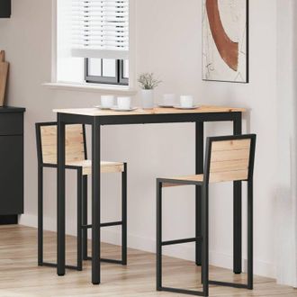 vidaXL vidaXL Tavolo da bar Naturale 110 x 55 x 105 cm Pino massello