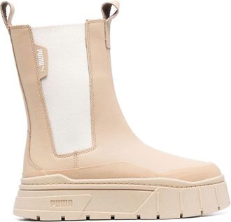 Puma Mayve Stack Chelsea boots - women - Leather - 6.5 - Neutrals