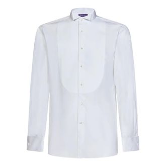 Ralph Lauren Formal Shirts, male, White, Size: 2XL Cotton Tuxedo Shirt