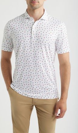 Johnnie-O Birdie Bar Featherweight Performance Polo in White at Nordstrom, Size Xx-Large