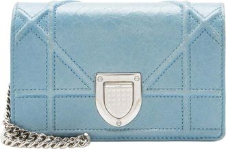 Dior Crackled Deerskin Diorama Baby Shoulder Bag (Authentic Pre-Loved)