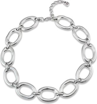 UNOde50 Sterling Silver-Plated Metal Alloy Necklace With Large Circle Of Lifes