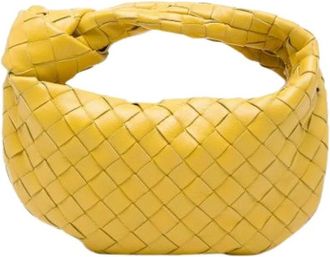 Bottega Veneta Tweedehands leren handtassen - Dames - Vintage Mini Tas - Geel - ONE Size - Vintage