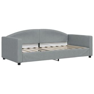 vidaXL Sof&aacute; Cama Sin Colch&oacute;n Tela Gris Claro 90x190 Cm Vidaxl