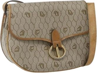 Dior Pre-owned Cross Body Bags, female, Beige, Size: ONE SIZE Pre-owned Vintage Plastic Shoulder Bag