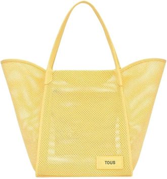 Tous Tulip Mesh Tote - Dames - Shoppers - Geel - ONE Size - Tassen