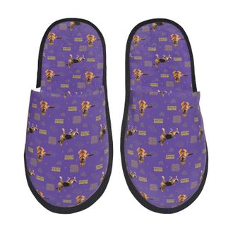 Generic House Slipper Shepherd German Dog Print Portable Hotel Slippers Warm Soft Ladies Slippers Travel Family M