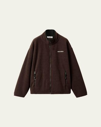Miu Miu Fleece Zip-Up Jacket
