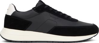 HUGO BOSS Mens Sneakers Vinston Black Cow Hide Trainers