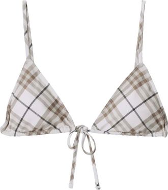 Burberry Top bikini a quadri - Toni neutri