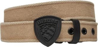 Blauer Technische stof en leren riem - Heren - Riemen - Beige - ONE Size - Accessoires