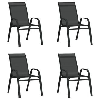 Berkfield Home Elegant 5 Piece Garden Dining Set Black